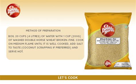 Double Horse Fibre Rich Wheat Broken Fine 500g (Pack of 2)| Dalia ...