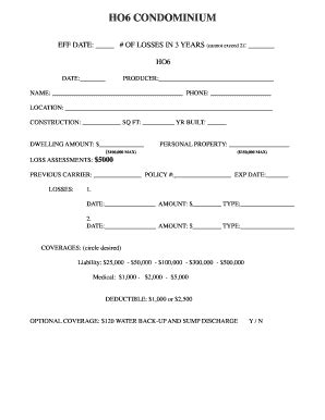 HO6 CONDOMINIUM - Mwsecuritycom 2020-2026 - Fill and Sign Printable ...