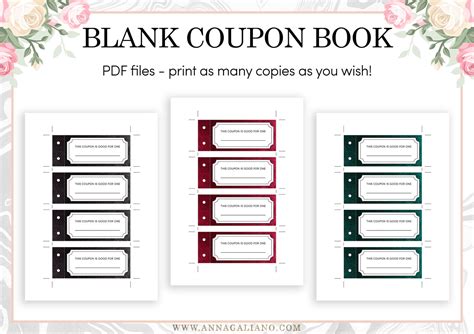 Free Printable Coupon Book Template