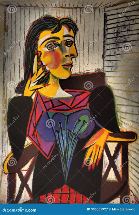 Portrait of Dora Maarová is an Oil Painting on Canvas from 1937 by ...