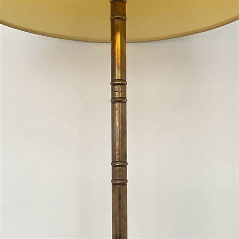 Mid-Century Robert Altman Style Brass Bamboo Floor Lamp