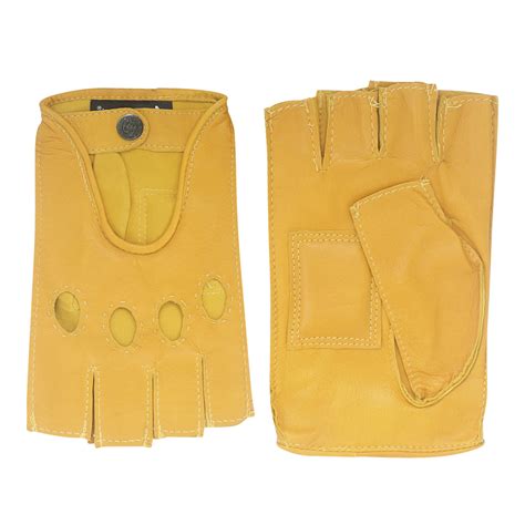 Leather ladies driving gloves with half fingers model Whitsunday - Laimböck