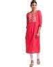 Buy Coral Pink Kurtas for Women by GLOBUS Online | Ajio.com