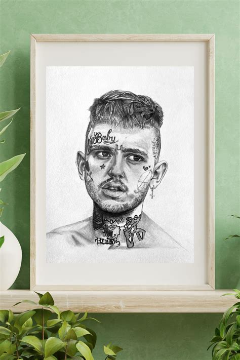 Lil Peep Drawing, Fan Art, Art Print, Sketchbook Print - Etsy