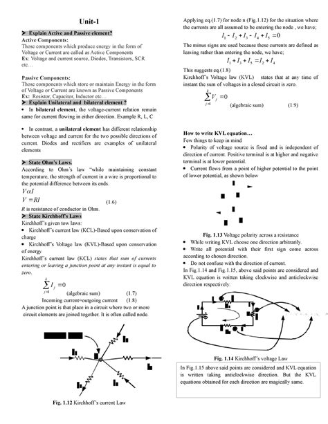 Short Notes electrical - ####### Unit- Explain Active and Passive ...