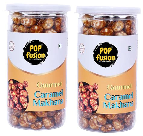 Popfusion Roasted & Flavoured Makhana- Classic Salted Caramel Makhana ...