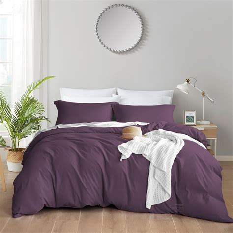 Amazon.com: Plum Duvet Cover Super King Plus 120x120 - 3 Piece Duvet ...