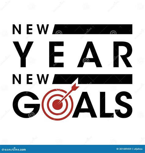 New Year New Goals Quote Template Stock Vector - Illustration of brand ...