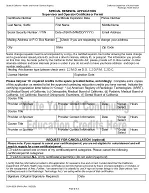 CA CDPH 8238 SRA 2020-2026 - Fill and Sign Printable Template Online