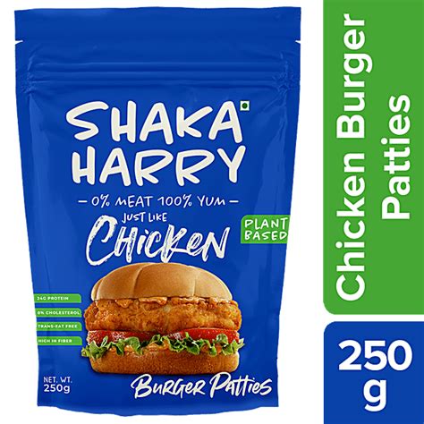 Buy Shaka Harry Just Like Chicken Burger Patties - 0% Meat, Rich In ...