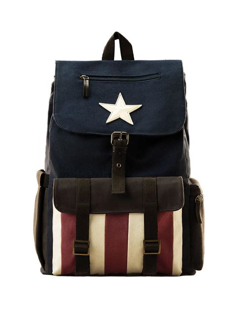 Buy The Souled Store Captain America: Super Soldier Blue Cotton Canvas ...