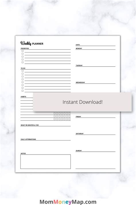 Weekly Planner Printable 的图像结果