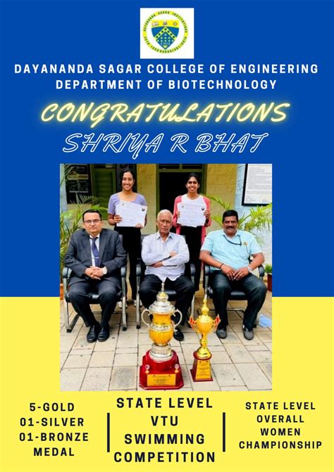 Biotechnology at DSCE on LinkedIn: Congratulations Ms. Shriya Bhat