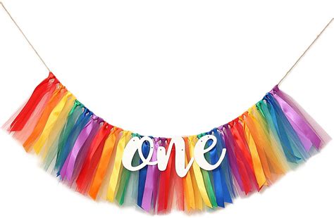 Buy WAOUH Rainbow Banner for 1st Birthday - Highchair Banner for First ...