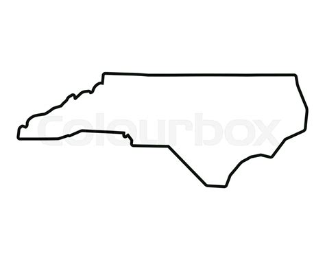 US state map. North Carolina outline symbol. Vector illustration ...