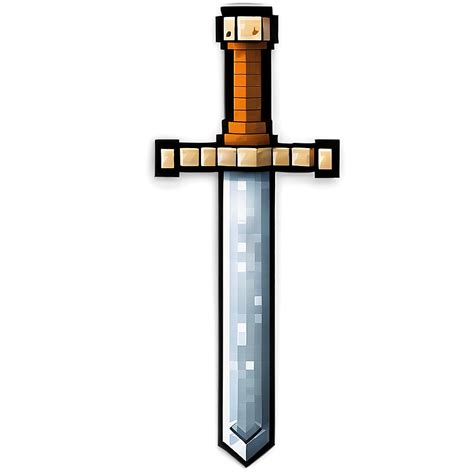 Download Pixelated Minecraft Sword Png Bvm55 | Wallpapers.com