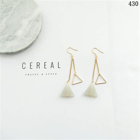 Gold White Drop Earring - Accessories Earrings | Just Lil Things