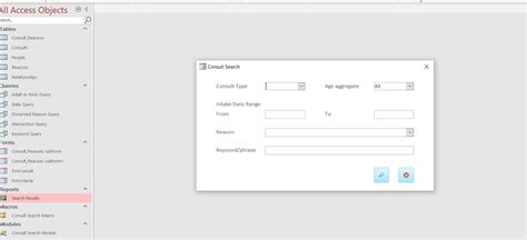 Image result for Search Box in Access Form