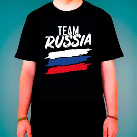 Футболка Team Russia | Россия | Футболки с надписями, купить майки с ...
