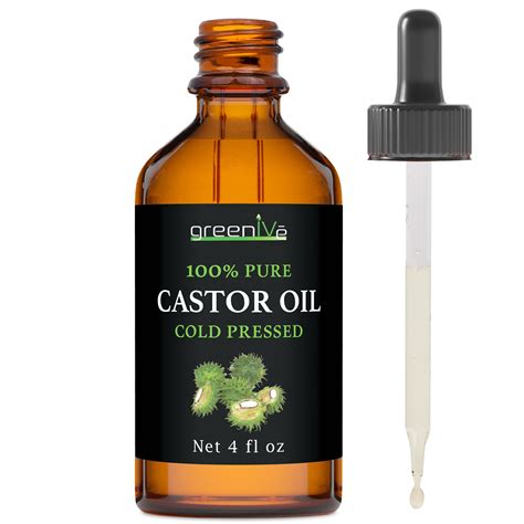 Organically Grown Pure Cold Pressed Castor Oil with Eyelash Applicator ...