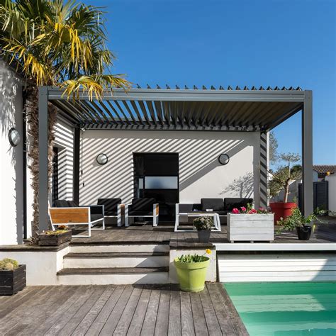 Domi outdoor living Domi Louvered Pergola 10X10FT, Aluminum Pergola ...