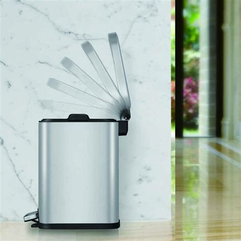 Obsessions Stainless Steel Step Dustbin With Liner, 6 Litres, White ...