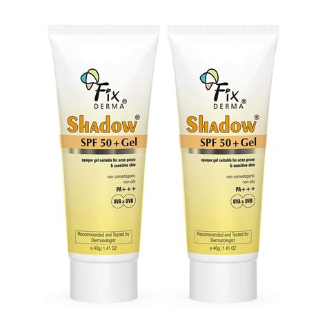 FIXDERMA Shadow Sunscreen SPF 50+ PA+++ Gel Broad Spectrum Sunscreen ...