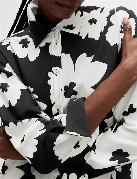 Buy Printed Collared Blouse at Marks & Spencer