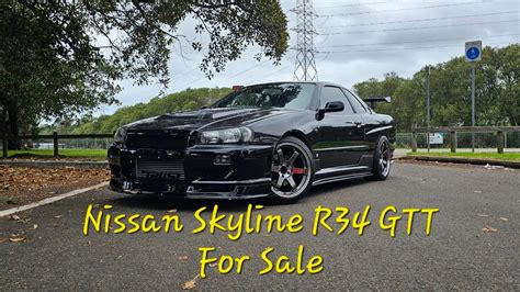 Nissan Skyline R34 GTT, R43 GTR body kit, worked engine walk around ...