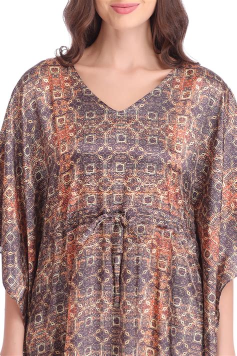 Printed Satin Kaftan - Private Lives