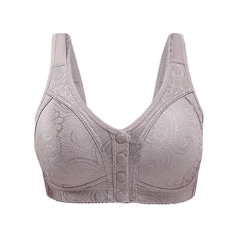 LYEAA T Shirt Bras for Women Wireless Plus Size Push Up Bras Front ...