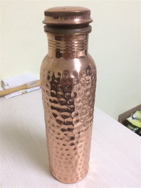 Style Homez Pure Handmade Copper Bottle, 1000 ML DIAMOND Design Lacquer ...