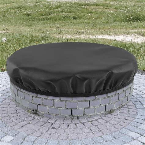 Amazon.com : Round Fire Pit Cover for In-Ground Fire Pits 52-57 Inch ...