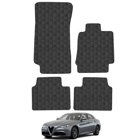 Alfa Romeo Giulia 2016+ Car Floor Mats Tailored Fit Rubber Heavy-Duty ...