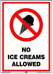 Mr. SAFE No Ice Creams Allowed In Superior Quality Flex (18 Inch X 24 ...