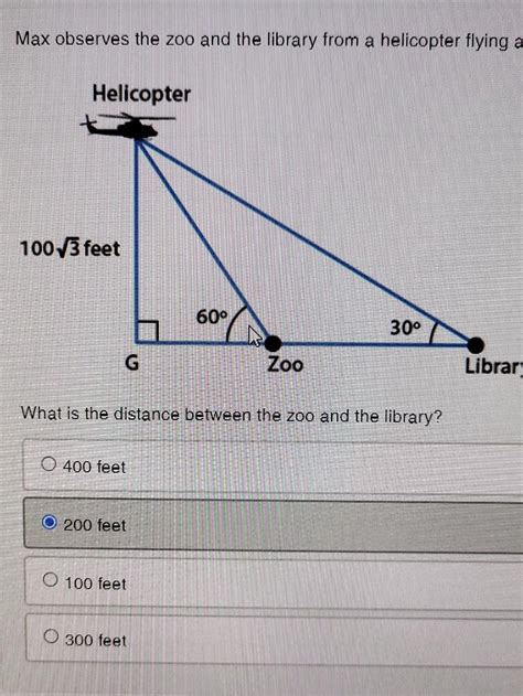 Solved Max observes the zoo and the library from a | Chegg.com
