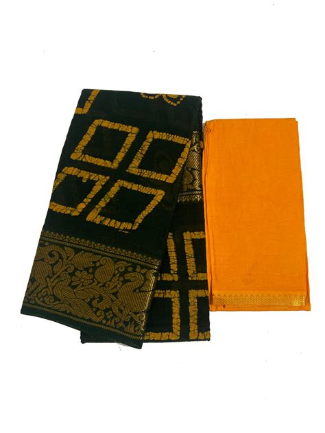 Madurai Sungudi Cotton Saree - Traditional Dot design Wax Print Saree ...