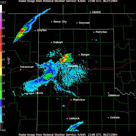Radar loop from the June 21, 2004 severe event