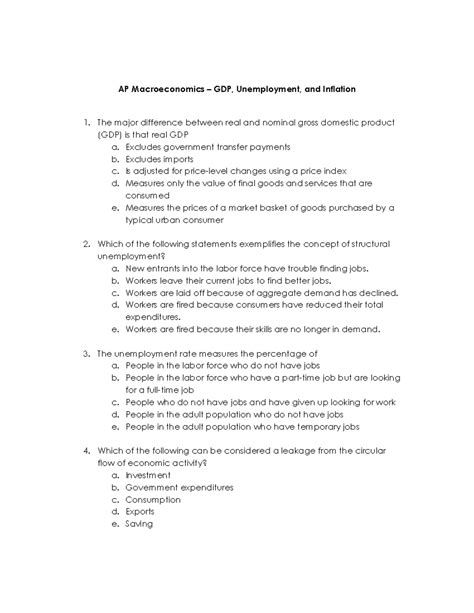 Image result for Macro Unit 2 Practice Questions