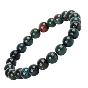 Buy Shubhanjali Blood Stone Bracelet for Men and Women Green Bloodstone ...