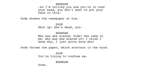 Image result for Dialogue Script Example