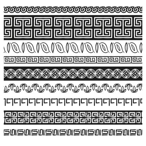 Collezione di bordi ornamentali greci | Vettore Gratis