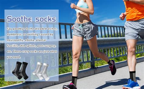 2 Pair Compression Socks for Men, Open Toe Neuropathy Pain Relief Socks ...