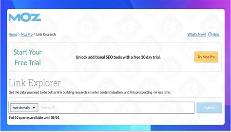 Analyze Your Link Profile With Moz's Link Explorer