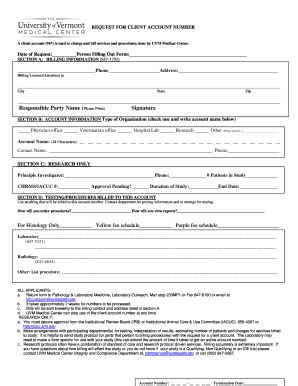 Request for Client Account Number - Blank Fillable Template | Fill Out ...
