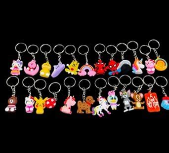 CRAFT AND TOYS (24 PCS for Kids Return Gifts Metal rubber cartoon-chain ...