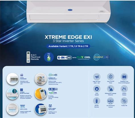 Carrier Split Air Conditioner - 2 Ton Carrier Inverter 5 Star Split AC ...