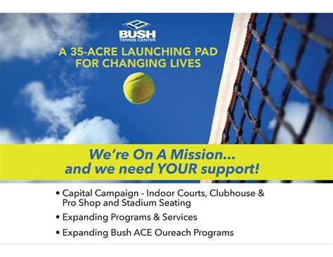 Our Mission — Bush Tennis Center