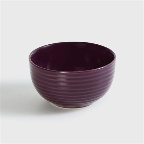 Buy Colour Connect Purple Ribbed Stoneware Katori from Home Centre at ...