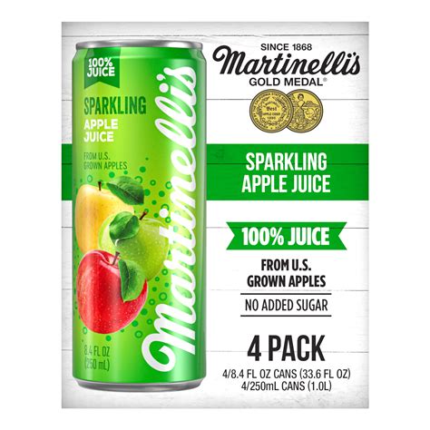 Martinelli's Gold Medal Sparkling Apple Juice with 100% Juice, 8.4 fl ...